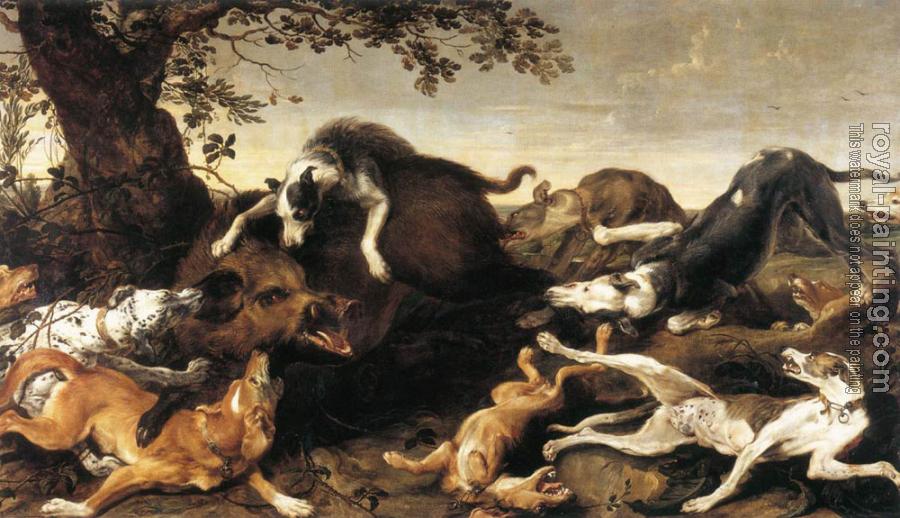 Frans Snyders : Wild Boar Hunt